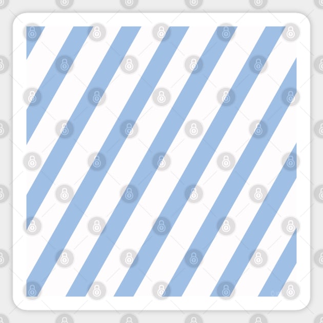 White Blue Diagonal Stripes Sticker by mareescatharsis